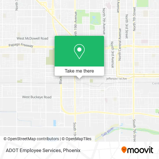 ADOT Employee Services map