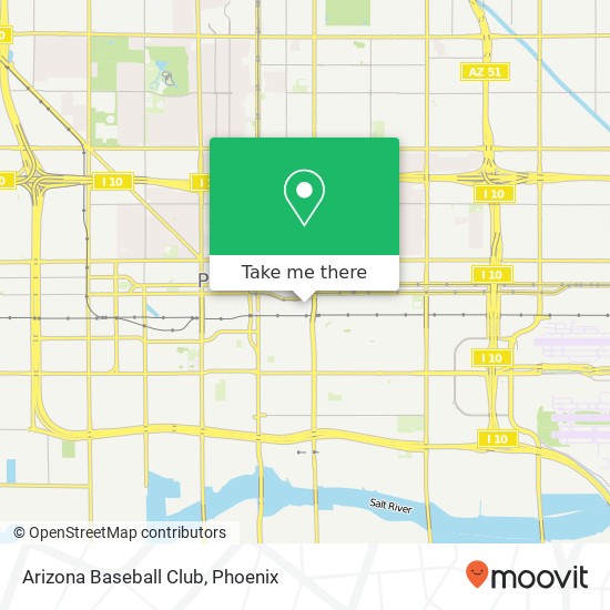 Arizona Baseball Club map