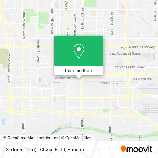 Mapa de Sedona Club @ Chase Field