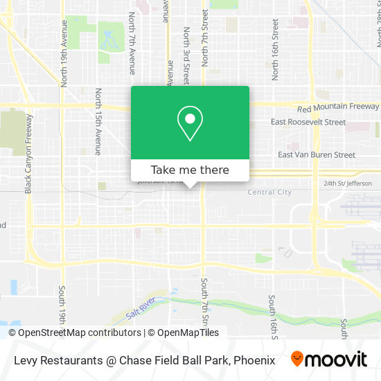 Levy Restaurants @ Chase Field Ball Park map