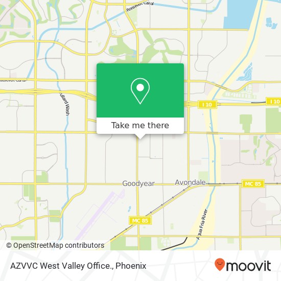 Mapa de AZVVC West Valley Office.