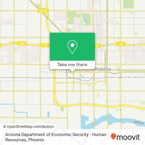 Arizona Department of Economic Security - Human Resources map