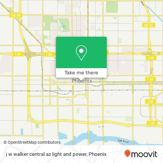 j w walker central az light and power map