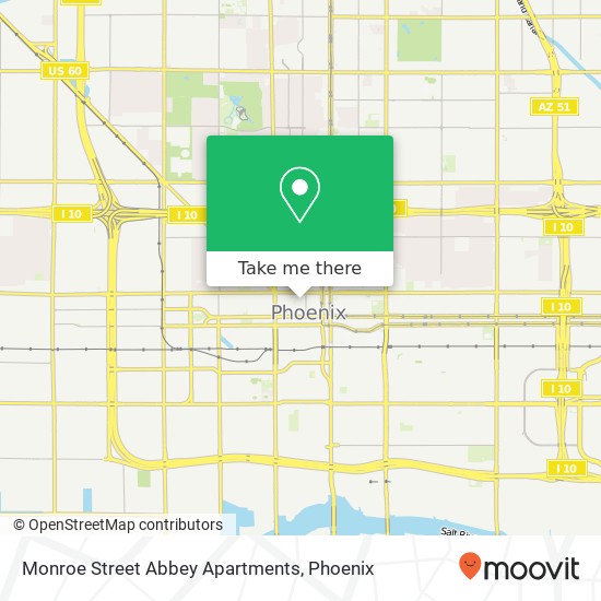 Monroe Street Abbey Apartments map