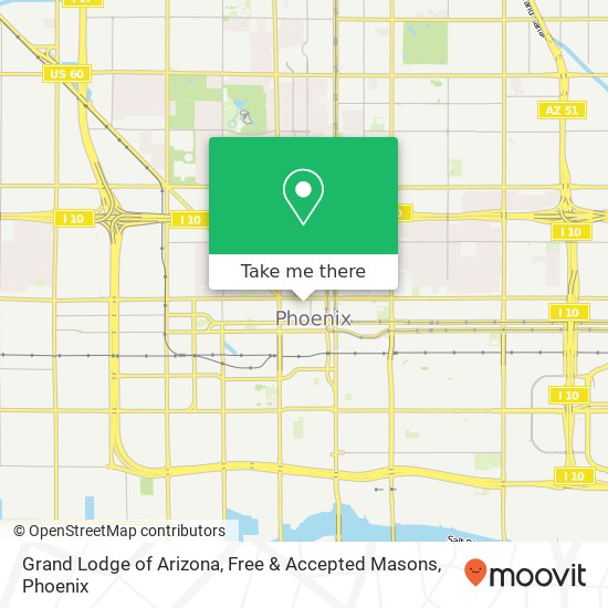 Grand Lodge of Arizona, Free & Accepted Masons map