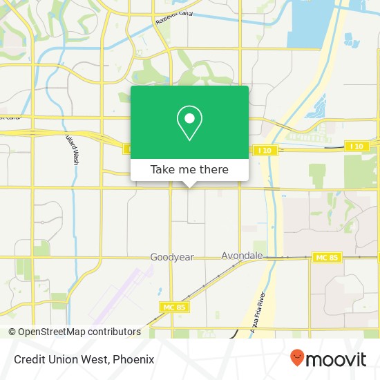 Mapa de Credit Union West