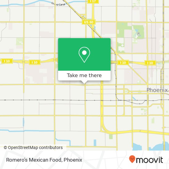 Romero's Mexican Food map