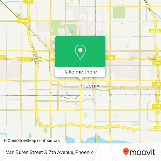 Van Buren Street & 7th Avenue map