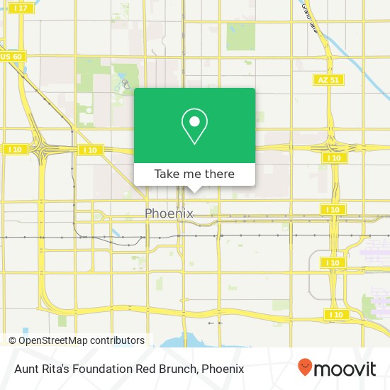 Aunt Rita's Foundation Red Brunch map