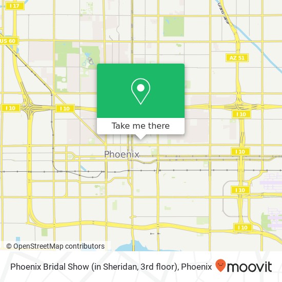 Mapa de Phoenix Bridal Show (in Sheridan, 3rd floor)