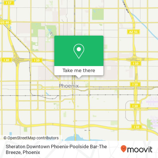 Mapa de Sheraton Downtown Phoenix-Poolside Bar-The Breeze