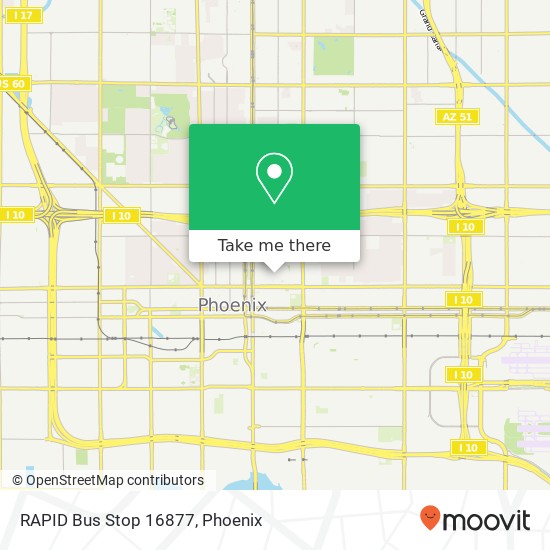 Mapa de RAPID Bus Stop 16877