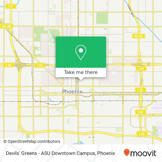 Devils' Greens - ASU Downtown Campus map