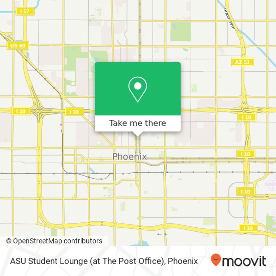 ASU Student Lounge (at The Post Office) map