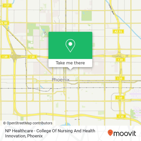 NP Healthcare - College Of Nursing And Health Innovation map