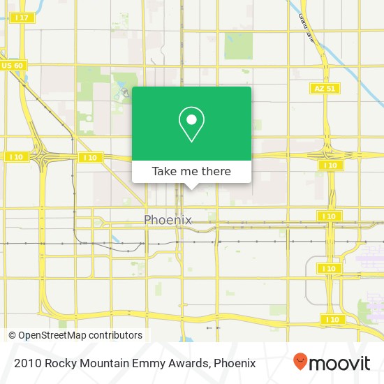 2010 Rocky Mountain Emmy Awards map