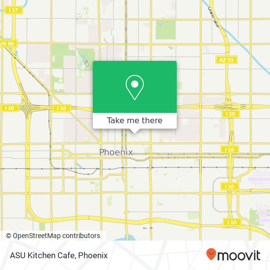 ASU Kitchen Cafe map