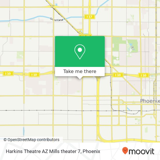 Harkins Theatre AZ Mills theater 7 map