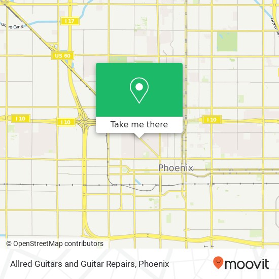 Allred Guitars and Guitar Repairs map