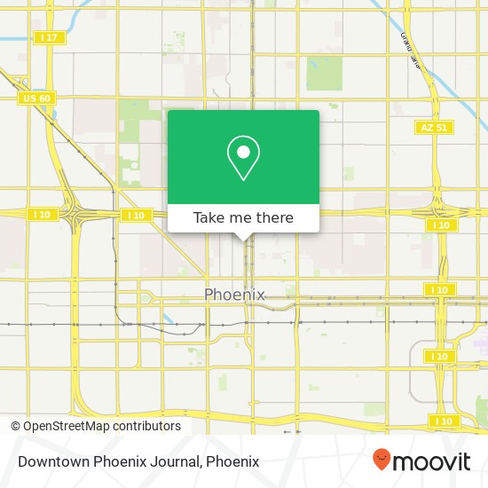 Downtown Phoenix Journal map