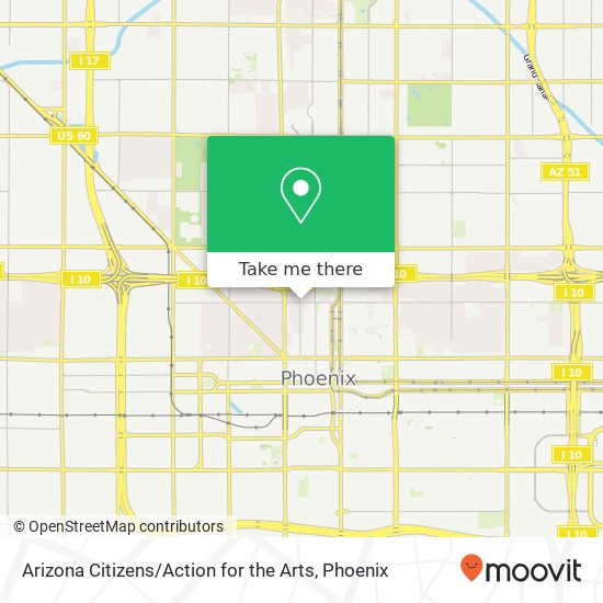 Mapa de Arizona Citizens / Action for the Arts