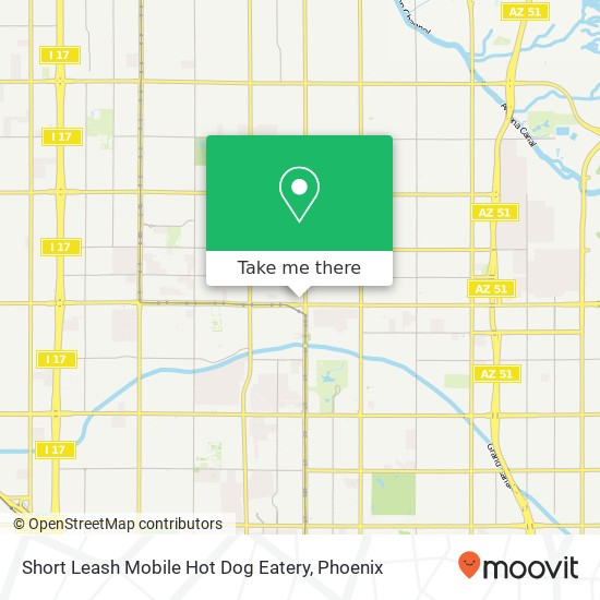Short Leash Mobile Hot Dog Eatery map