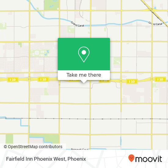 Fairfield Inn Phoenix West map