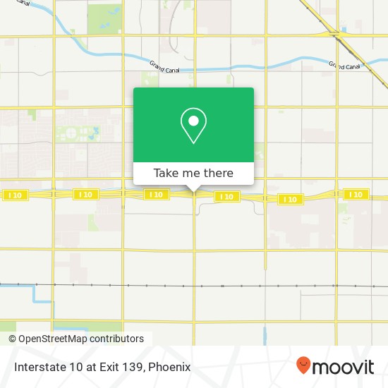 Interstate 10 at Exit 139 map