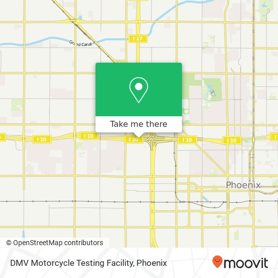 DMV Motorcycle Testing Facility map