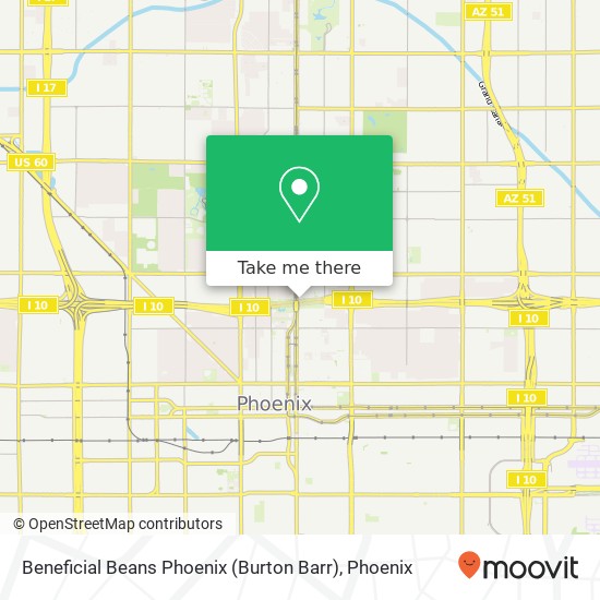 Beneficial Beans Phoenix (Burton Barr) map