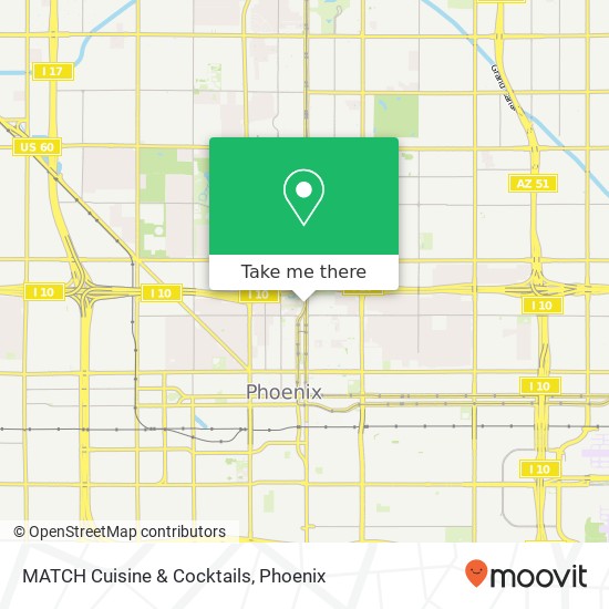 Mapa de MATCH Cuisine & Cocktails