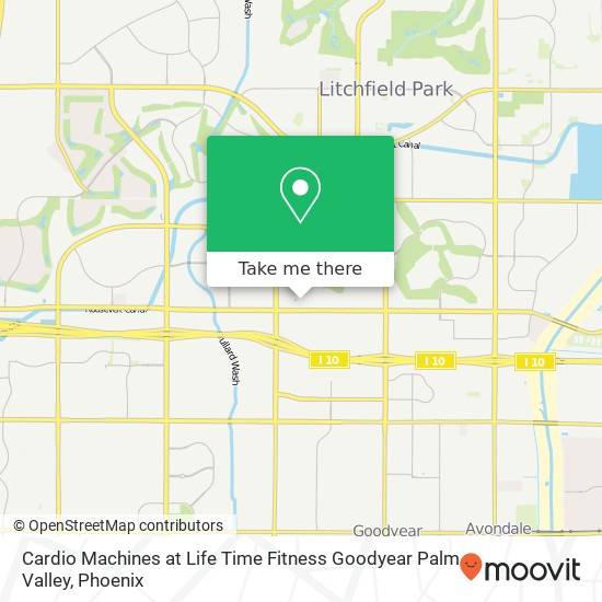 Cardio Machines at Life Time Fitness Goodyear Palm Valley map