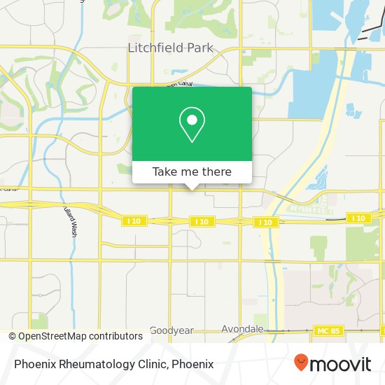 Phoenix Rheumatology Clinic map