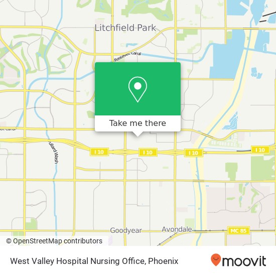 West Valley Hospital Nursing Office map