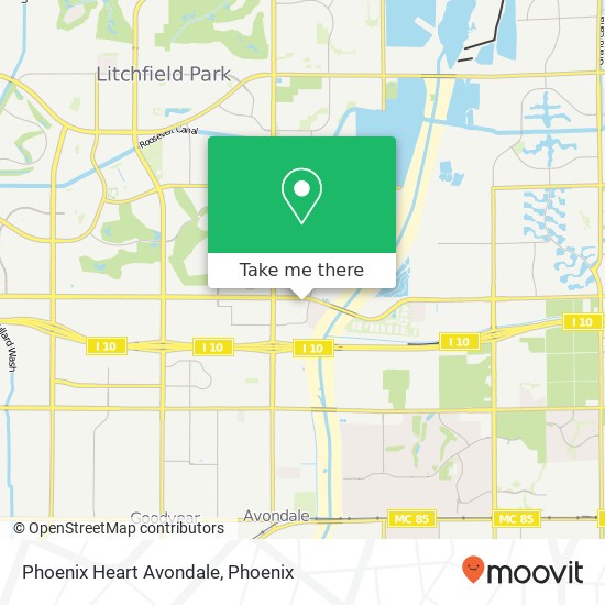 Phoenix Heart Avondale map
