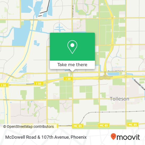 McDowell Road & 107th Avenue map