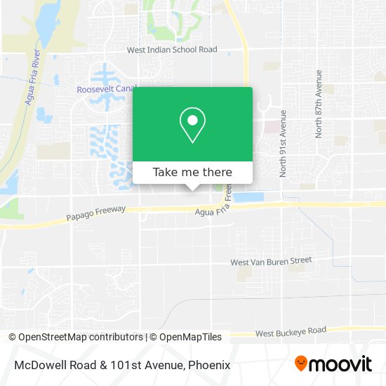 McDowell Road & 101st Avenue map