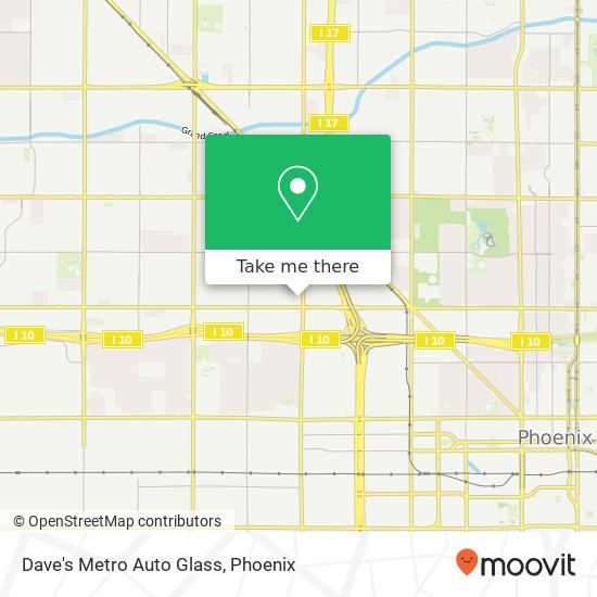 Dave's Metro Auto Glass map