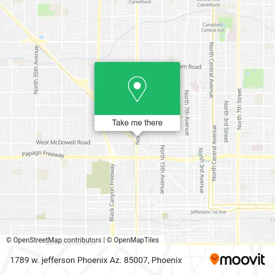 1789 w. jefferson Phoenix Az. 85007 map