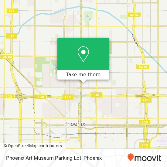 Mapa de Phoenix Art Museum Parking Lot