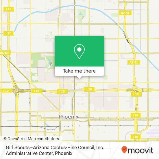 Girl Scouts–Arizona Cactus-Pine Council, Inc. Administrative Center map