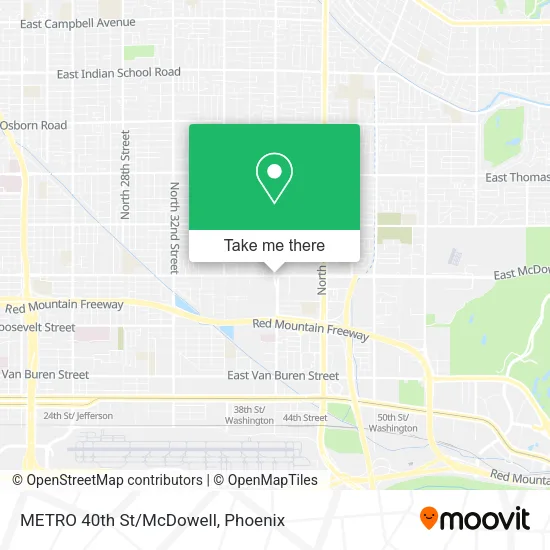 METRO 40th St/McDowell map