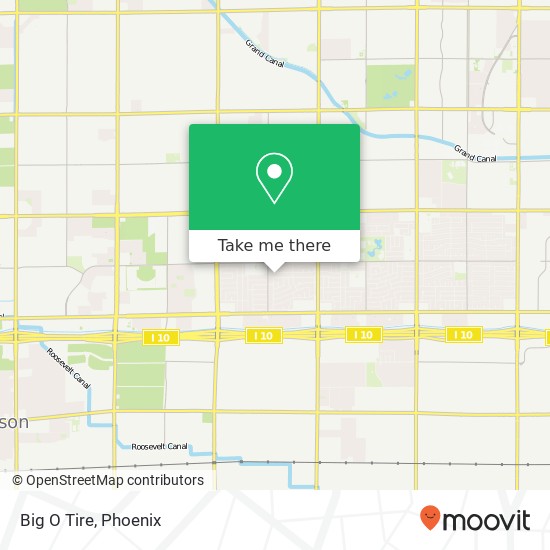 Big O Tire map