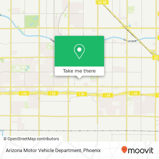 Mapa de Arizona Motor Vehicle Department