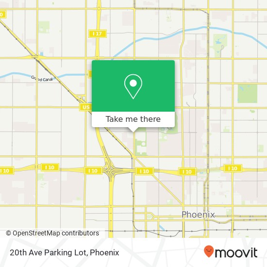 Mapa de 20th Ave Parking Lot