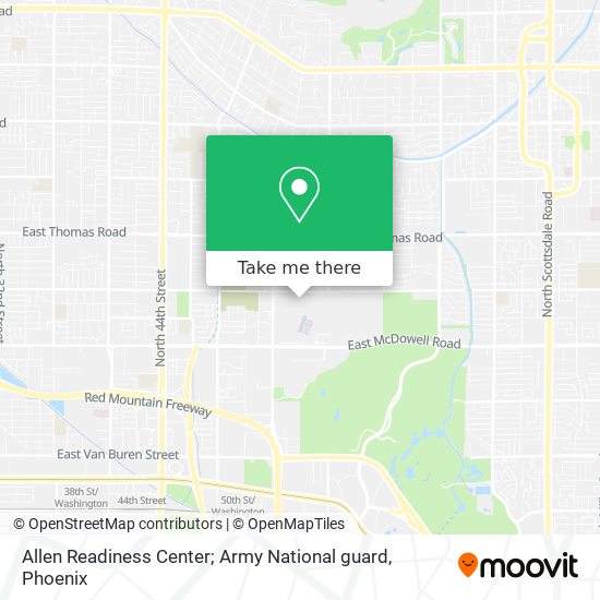 Allen Readiness Center; Army National guard map