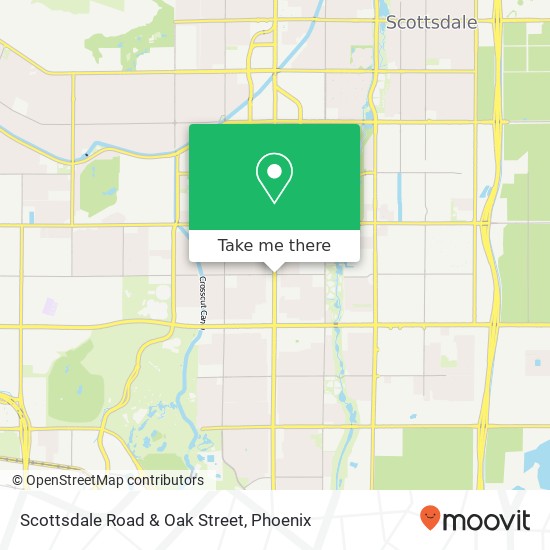 Scottsdale Road & Oak Street map