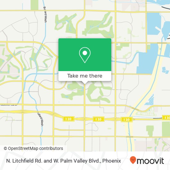 N. Litchfield Rd. and W. Palm Valley Blvd. map