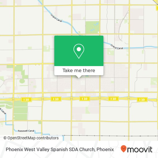 Mapa de Phoenix West Valley Spanish SDA Church