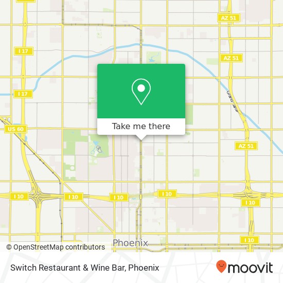 Mapa de Switch Restaurant & Wine Bar